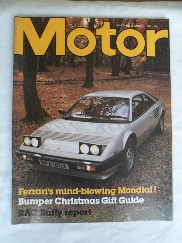 Motor magazine - 5 December 1981 - Ferrari Mondial