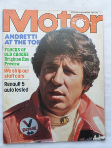 Motor magazine - 4 November 1978 -  Andretti - Renault 5