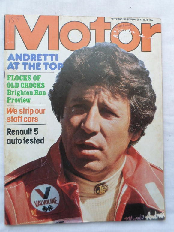 Motor magazine - 4 November 1978 -  Andretti - Renault 5