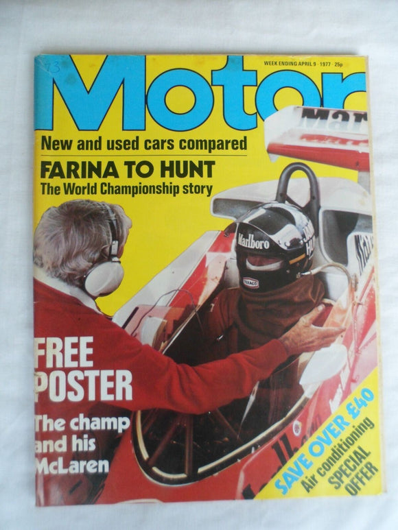 Motor magazine - 9 April 1977 - Farina to Hunt