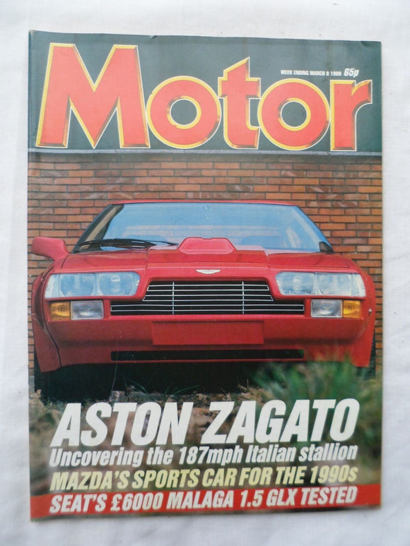 Motor magazine - 8 March 1986 - Aston Zagato