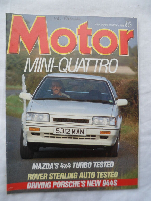 Motor magazine - 4 October 1986 - Porsche 944S