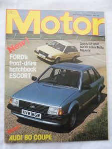 Motor magazine - 6 September 1980 - Audi Coupe - Ford Escort