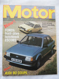 Motor magazine - 6 September 1980 - Audi Coupe - Ford Escort