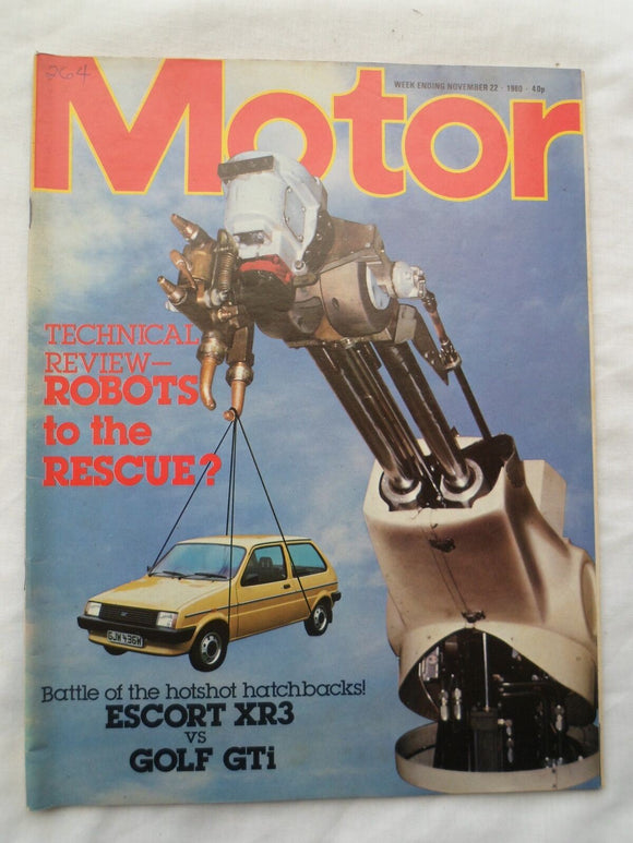 Motor magazine - 22 November 1980 - Escort XR3 vs Golf GTi