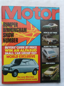 Motor magazine - 21 October 1978 -  Birmingham motor show