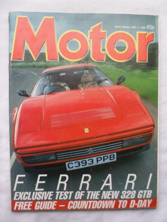 Motor magazine - 21 June 1986 - Ferrari 328 GTB