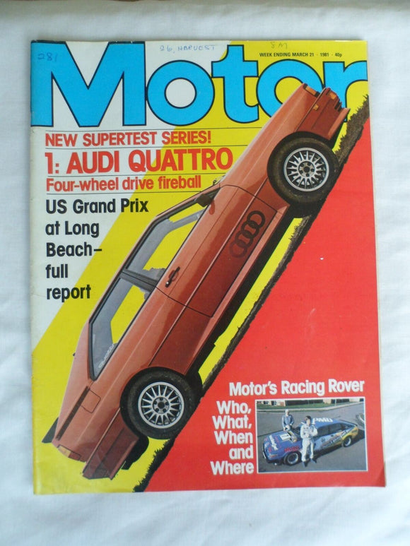 Motor magazine - 21 March 1981 - Audi Quattro