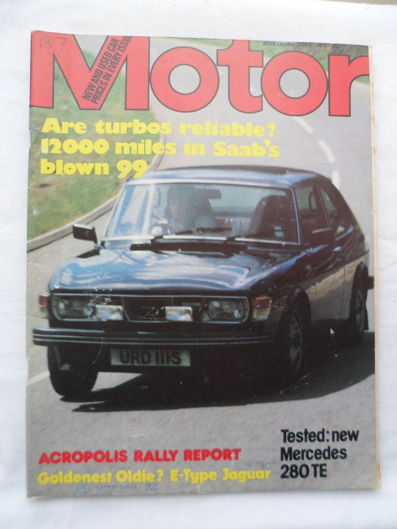 Motor magazine - 9 June 1979 - Saab 99 - E type - Mercedes 280 TE