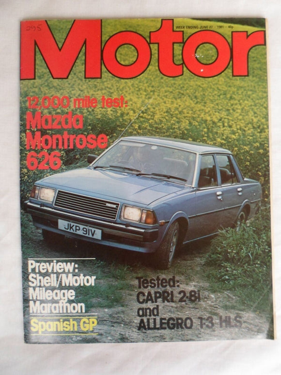 Motor magazine - 27 June 1981 - Ford Capri 2.8