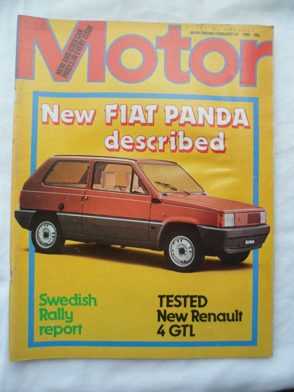 Motor magazine - 23 February 1980 - Fiat Panda - Renault Panda