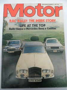 Motor Magazine - 11 Dec 1976 - Rolls Royce - Mercedes - Cadillac