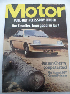 Motor Magazine - 4 Dec 1976 - Mo Nunn - Datsun Cherry - Cavalier