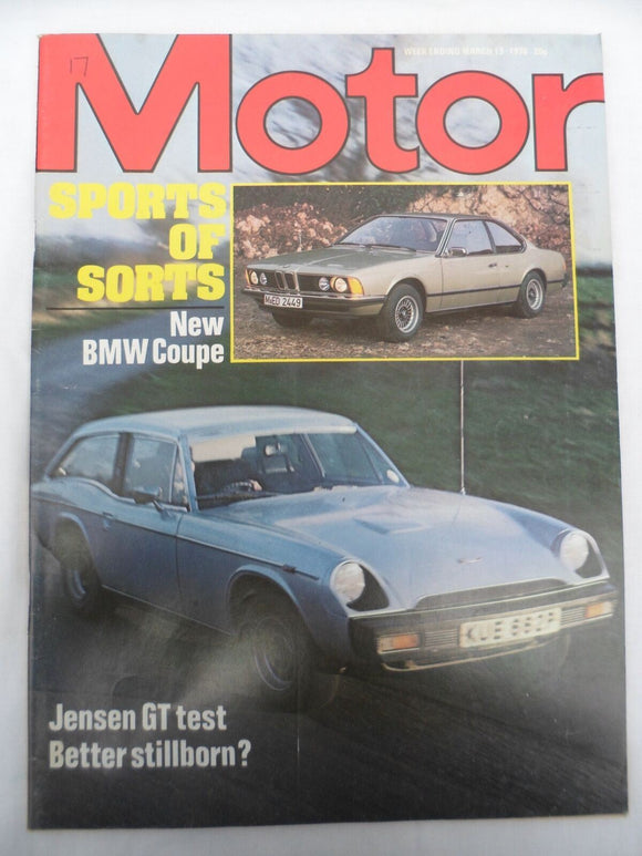 Motor Magazine  - 13 March 1976 - BMW Coupe - Jensen GT