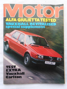 Motor magazine - 25 November 1978 -  Vauxhall Carlton - Alfa Giulietta