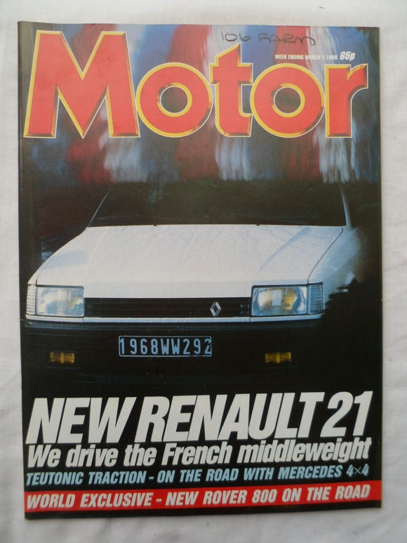 Motor magazine - 1 March 1986 - Renault 21 - Mercedes 4matic