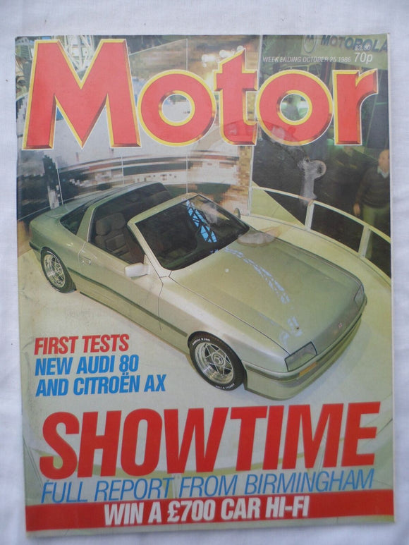 Motor magazine - 25 October 1986 - Showtime - Citroen AX - Audi 80