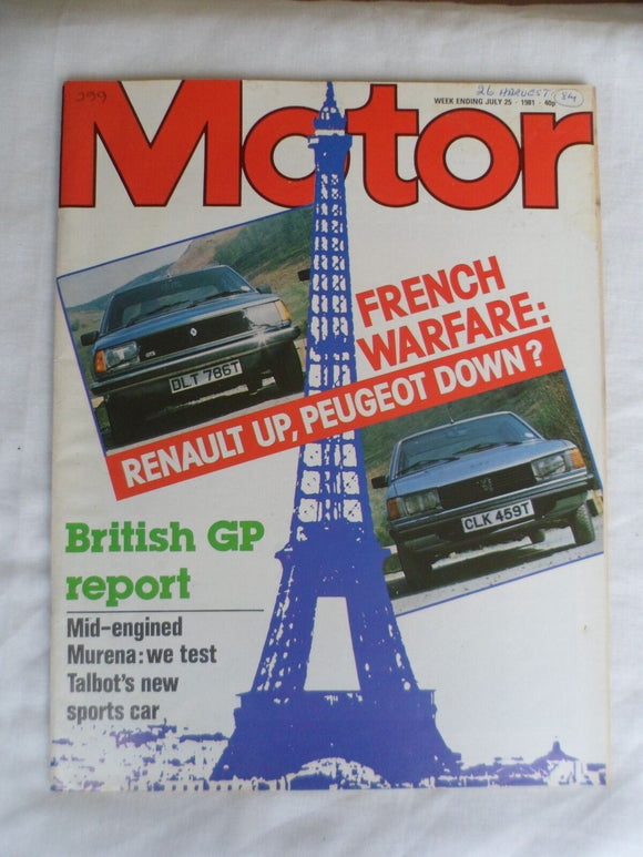 Motor magazine - 25 July 1981 - Talbot Murena