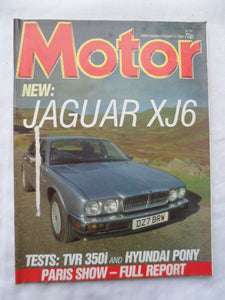 Motor magazine - 11 October 1986 - Jaguar XJ6 - TVR 350i