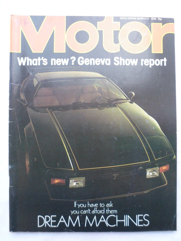 Motor magazine - 11 March 1978 - Dream machines