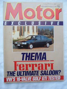 Motor magazine - 13 December 1986 - Thema Ferrari - Golf GTI 16V