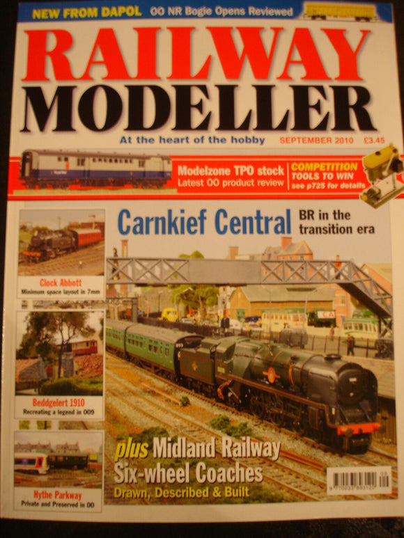 Railway Modeller Sep 2010 Clock Abbott, Beddgelert, Hythe, Midland 6 wheelers