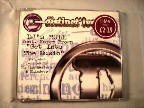 CD Single (B7) -   DJ's Rule ‎– Get Into The Music  - 5029345002840