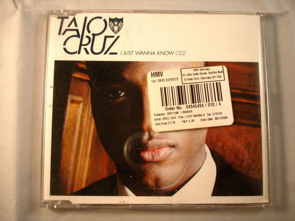 CD Single (B8) -  Taio Cruz ‎– I Just Wanna Know   - 1713179