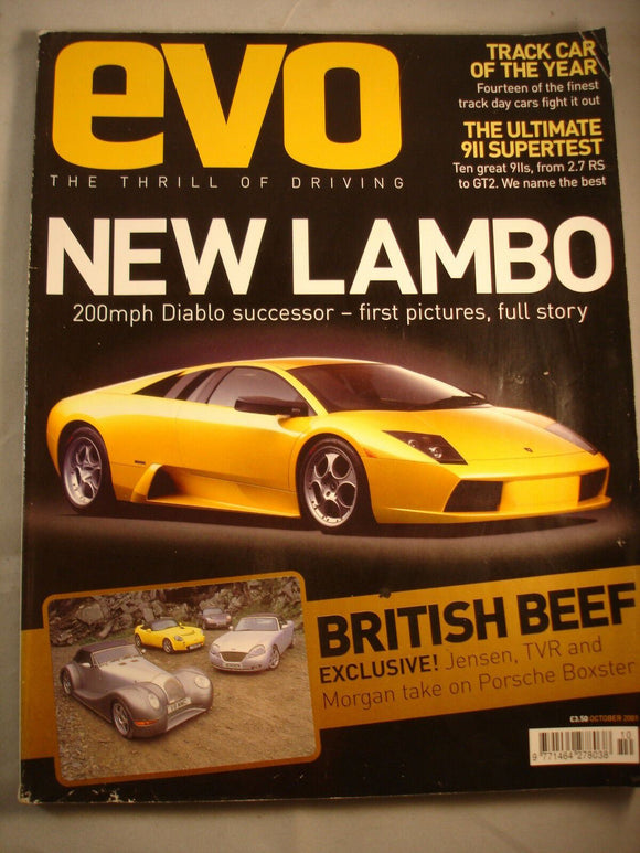 Evo Magazine # 36 - Lambo - Boxster - TVR - 911 supertest