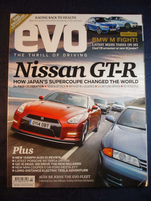 Evo Magazine # June 2014 - Nissan GT R - BMW M235 vs M3