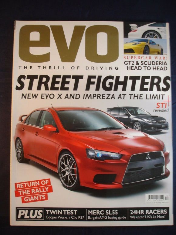 Evo Magazine # Dec 2007 - AMG SL55 guide - Cooper - Impreza - evo X