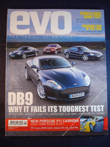 Evo Magazine issue # Aug 2004 - DB9 - 911 Carrera - SL55 AMG