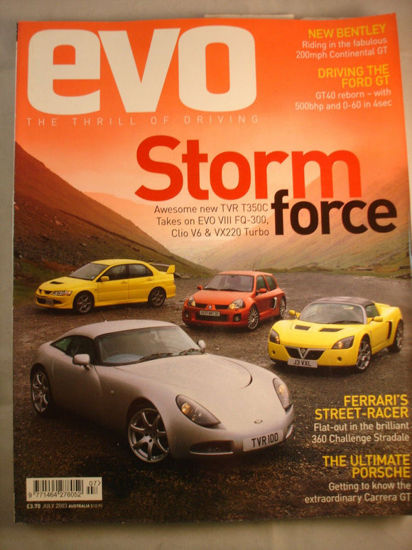 Evo Magazine # 57 - TVR - FQ-300 - Clio V6 - VX220 turbo - classic buying guide