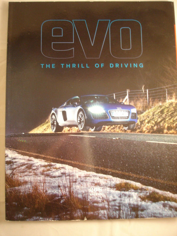 Evo Magazine issue # 208 - M5 group test - megane - R8 LMX - Non 911 porsches