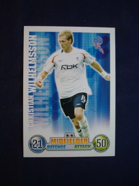 Match Attax - football card -  2007/08 - Bolton Wanderer - Christian Wilhelmsson