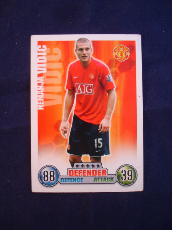 Match Attax - football card -  2007/08 - Man Utd - Nemanja Vidic