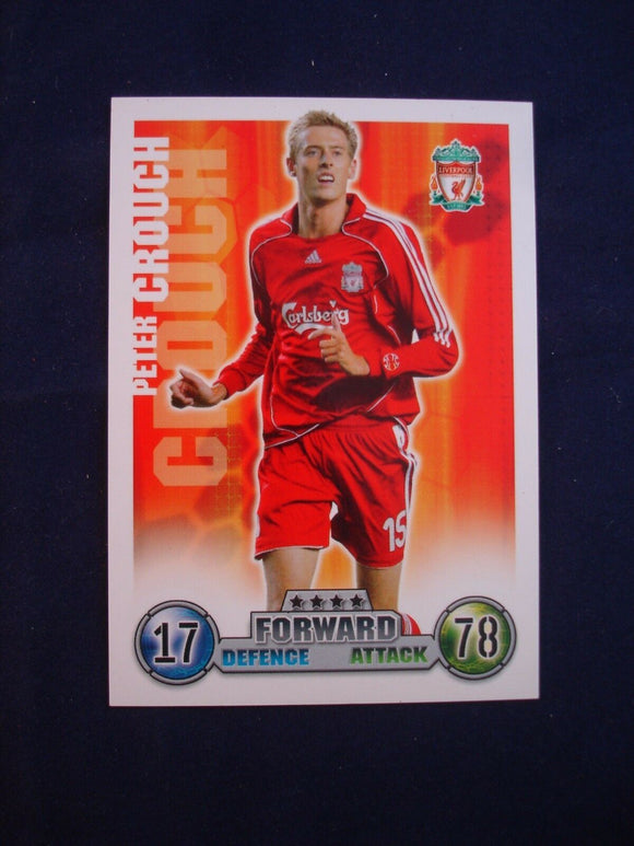 Match Attax - football card -  2007/08 - Liverpool - Peter Crouch