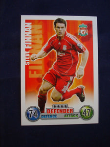 Match Attax - football card -  2007/08 - Liverpool - Steve Finnan