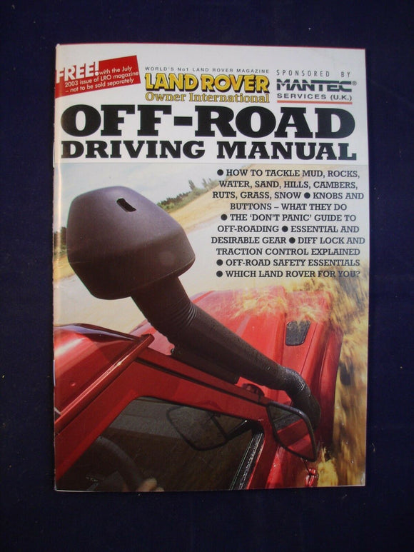 Land Rover supplement - Off road driving manual