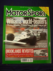 Motorsport Magazine March 2001 - Williams world beaters - Brooklands