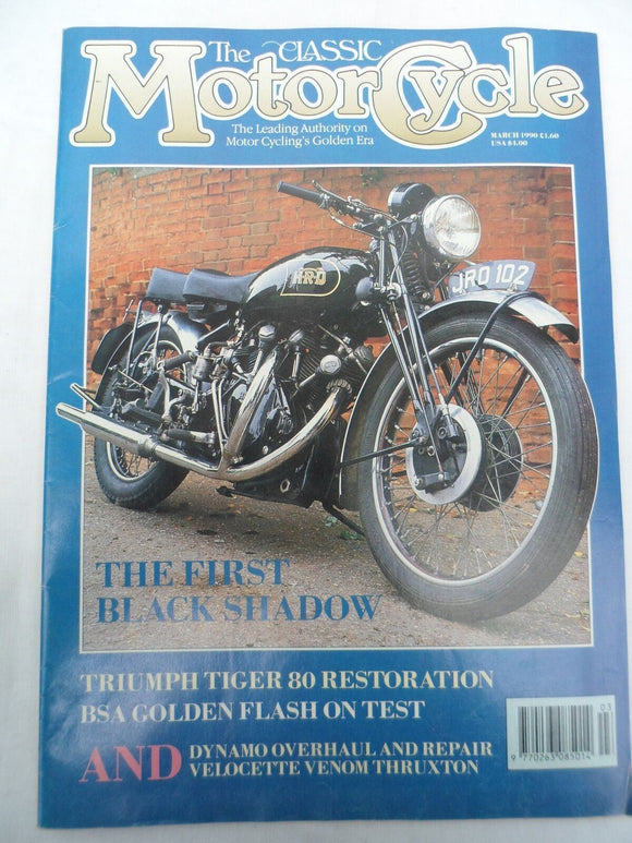 The Classic Motorcycle - March 1990 - The first Black Shadow