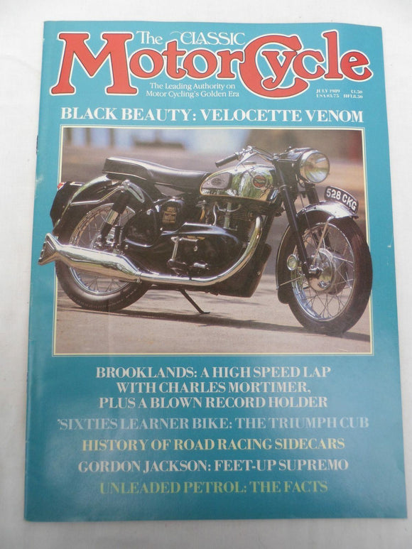 The Classic Motorcycle - July 1989 - Velocette Venom - road racing sidecars