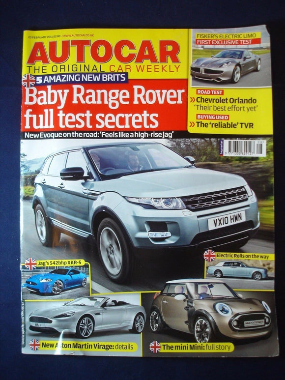 Autocar - 23rd February 2011 -  TVR - Aston - Jaguar XKR s