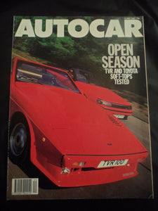 Autocar - w/e 13 May 1987 -  TVR 420SEAC - Celica GT