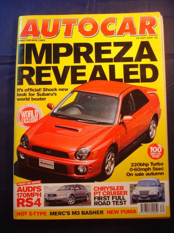 Autocar - 26th July 2000 - Impreza - Audi RS4 - Mercedes AMG C32