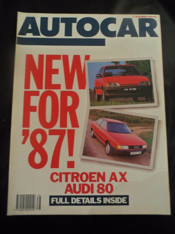 Autocar - w/e 17 September 1986 - Audi - Merc - AX - Metalcraft