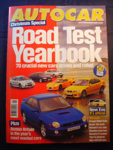 Autocar - 20/27th December  2000 - Vectra GSI - Crucial cars