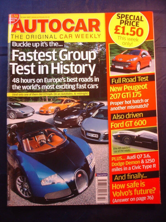 Autocar - 30th May 2007 - Fastest group test in history