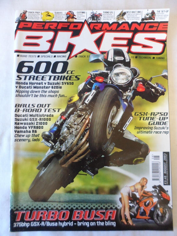 Performance Bikes - August 2003 - GSX R750 Tune up guide