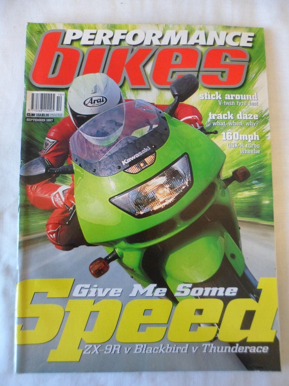 Performance Bikes - September 1997 - ZX 9R - Blackbird - Thunderace